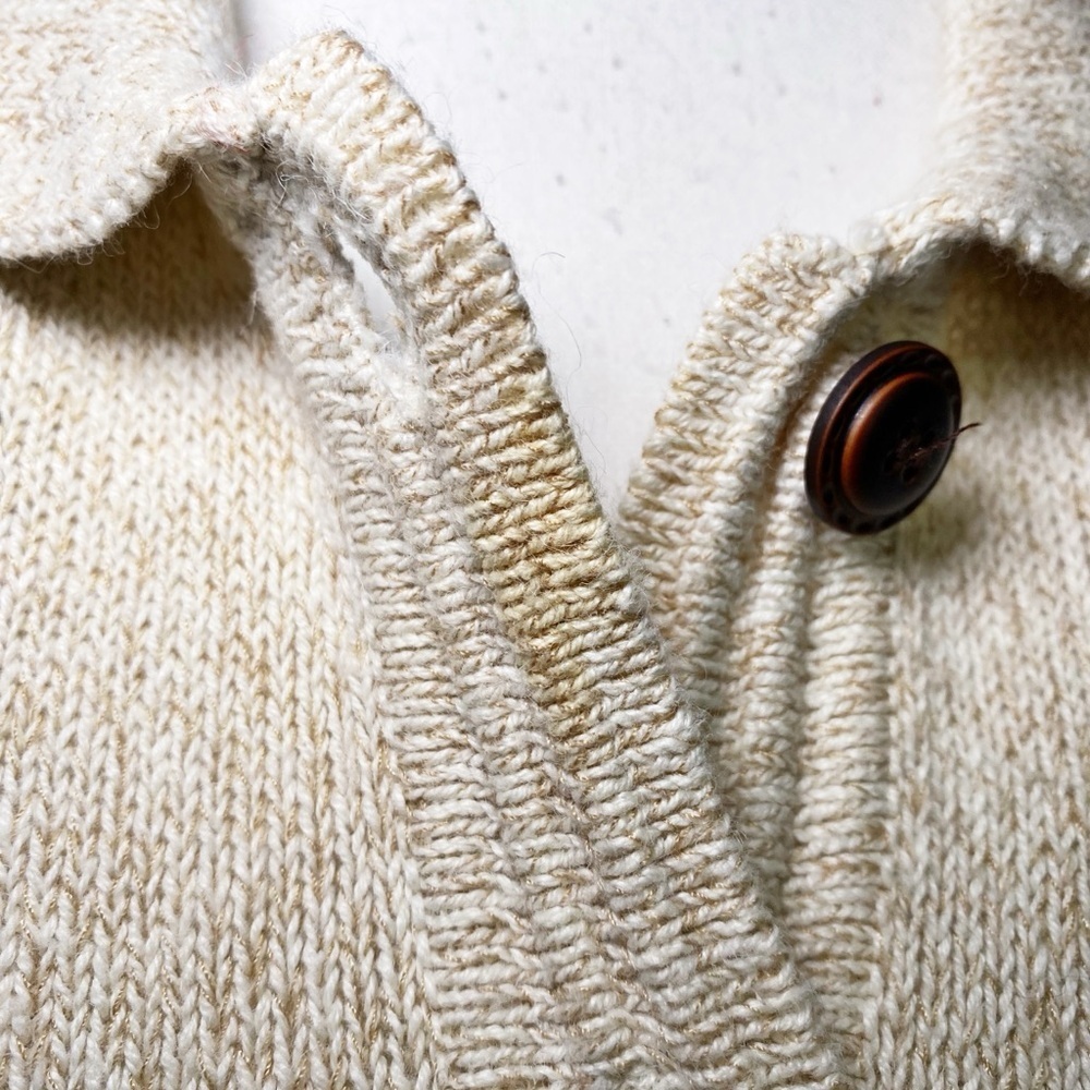 Alfred Dunner Cream Cardigan with Leaf Motif - Picture 8 of 15